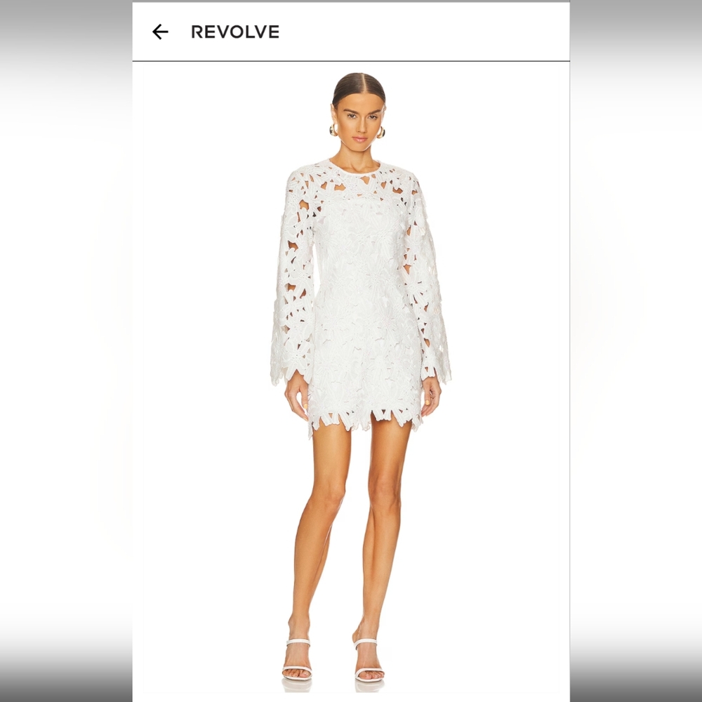 REVOLVE Long Sleeve White Floral Dress
